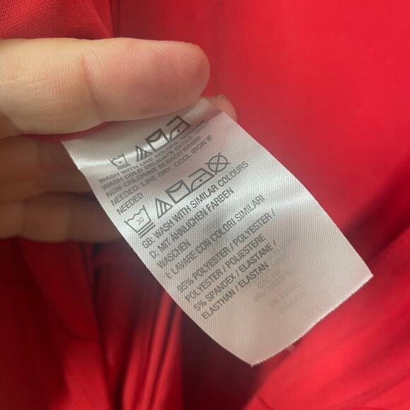 J by Jason Wu Plus Size 1X Wide Leg Jumpsuit Red Side Pocket Sleeveless Stretch - Picture 6 of 10